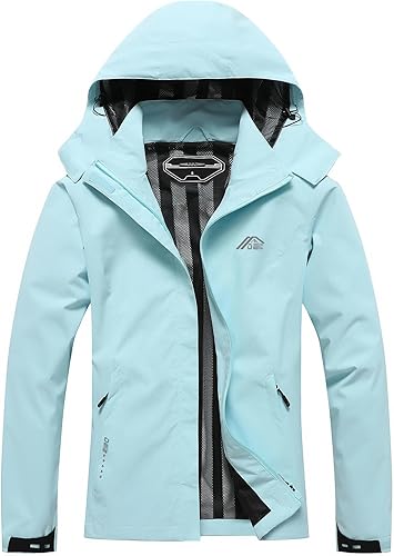 3 Women's Waterproof Raincoat Lightweight Rain Jacket