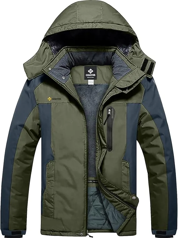 1 GEMYSE Men's Ski Snow Jacket Warm Winter Waterproof Coat