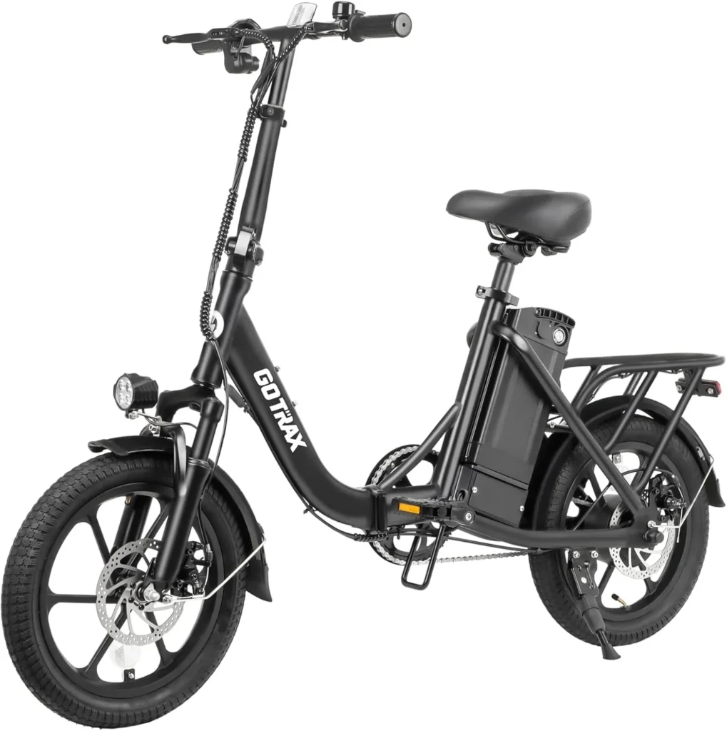 Gotrax 16 Folding Electric Bike, Max 28Miles Range(Pedal-Assist) & Speed 15.5Mph Power by Peak 500W