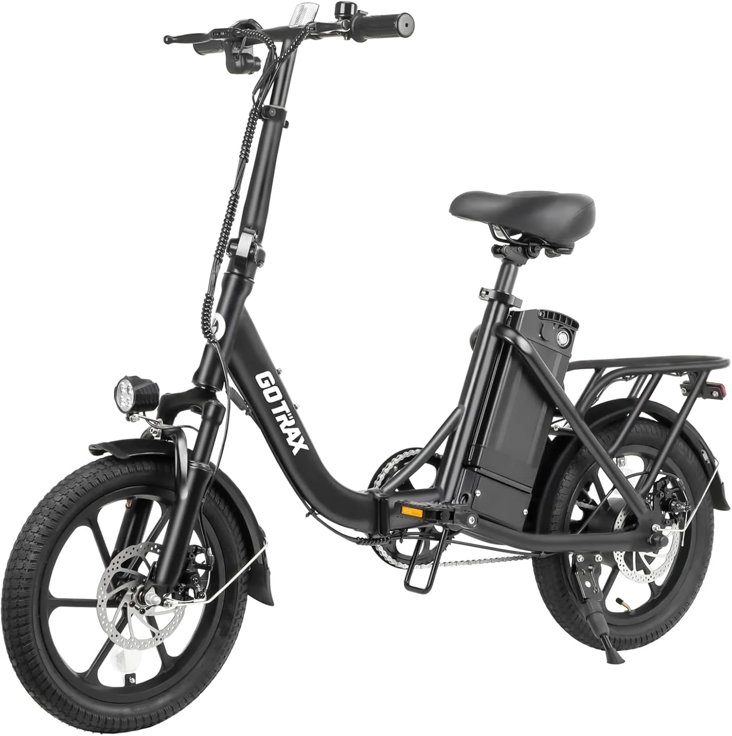 Gotrax 16 Folding Electric Bike, Max 28Miles Range(Pedal-Assist) & Speed 15.5Mph Power by Peak 500W