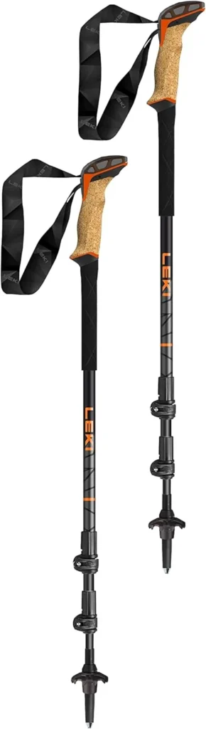 LEKI Makalu Cork Lite Aluminum Adjustable Lightweight Walking Poles for Trekking & Hiking