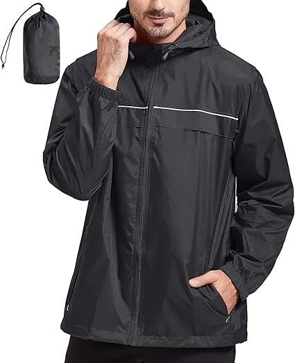 SWISSWELL Rain Jacket Men Waterproof Windbreaker