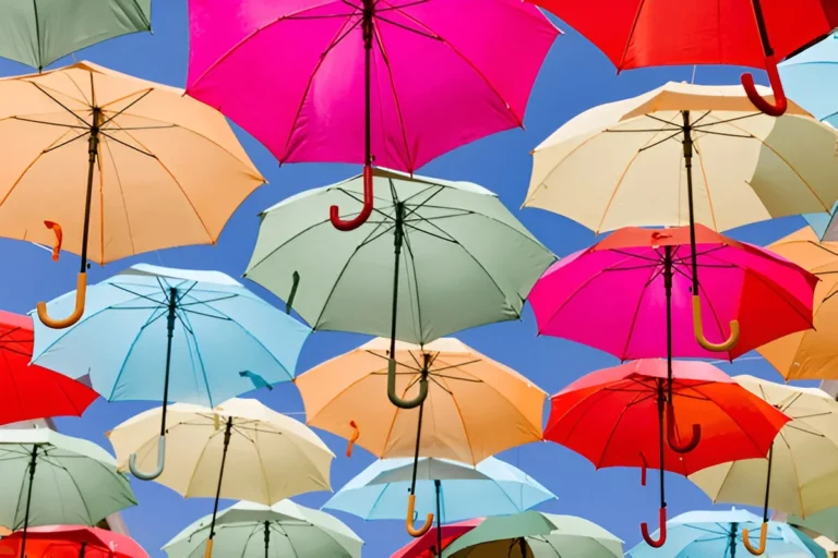 Best Umbrellas hanging in rows - from the Offset Collection