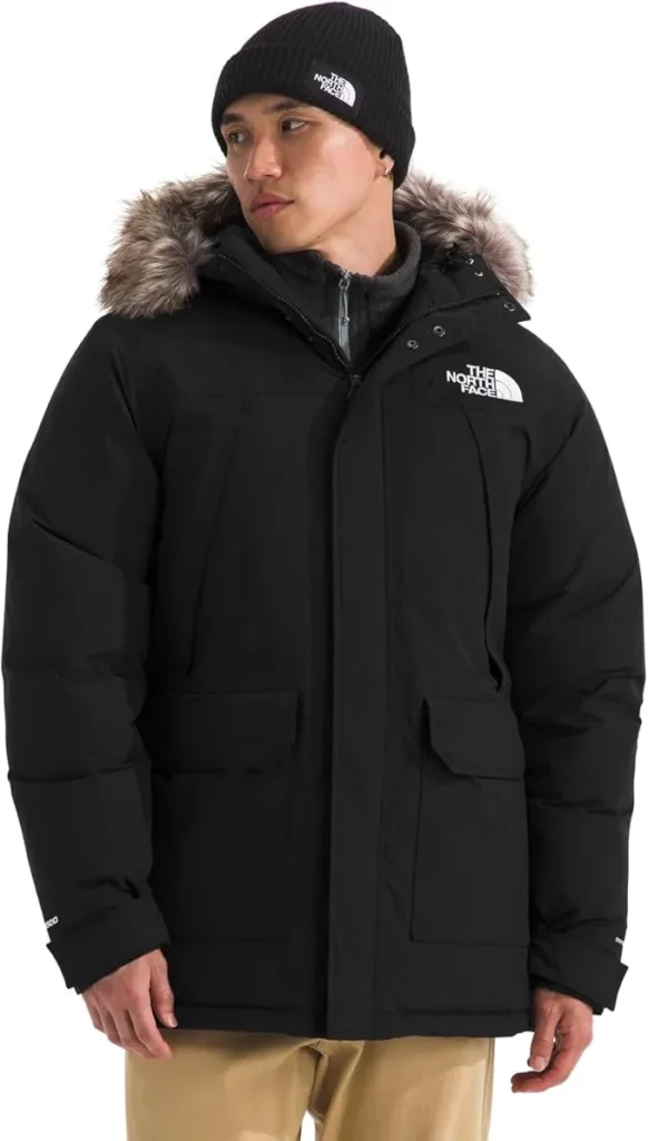 THE NORTH FACE Men's McMurdo Parka Long Waterproof Winter Jacket With 600 Fill Waterfowl Down Insulation