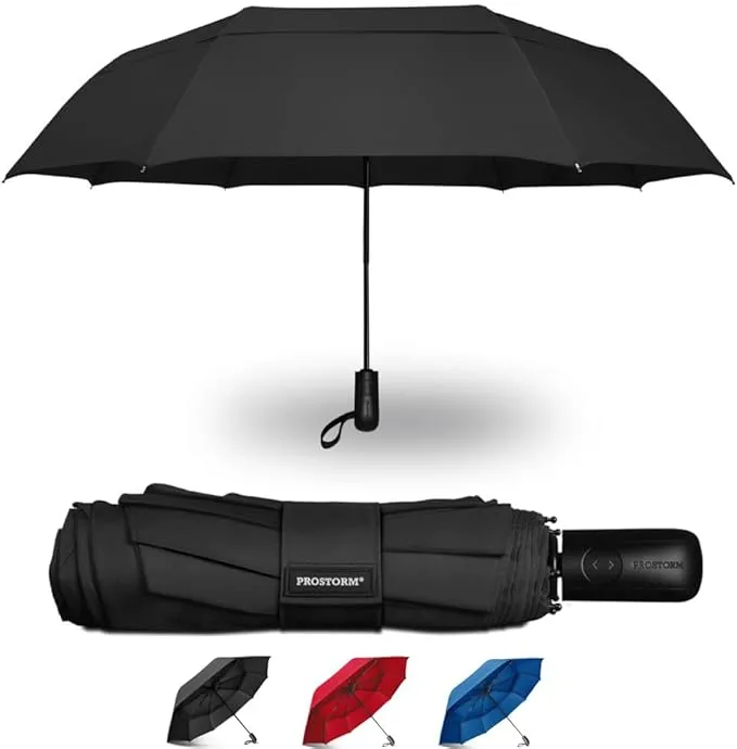 Vented Travel Umbrella Strong Compact Windproof Umbrella