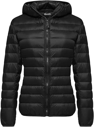 Wantdo Women's Hooded Packable Ultra Light Weight Short Down Jacket