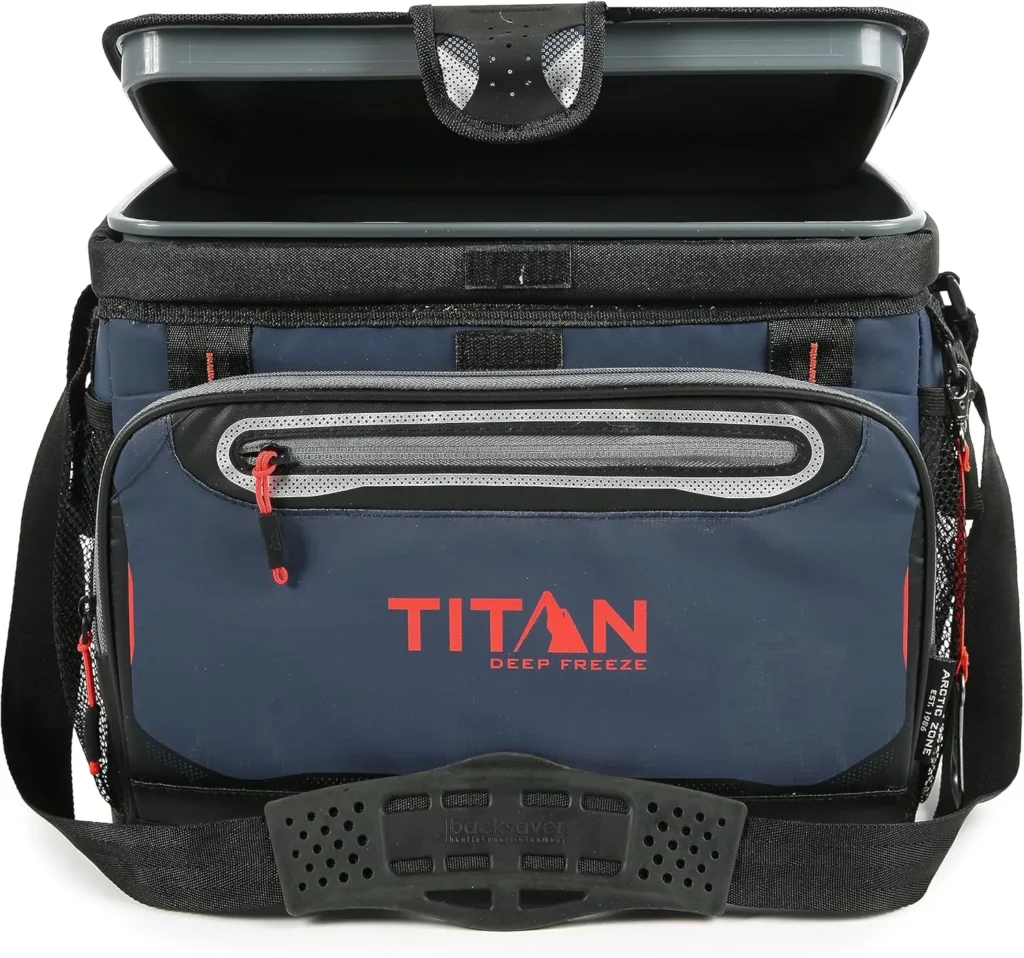 Titan by Arctic Zone Deep Freeze Cooler - Zipperless Hardbody Cooler - Deep Freeze Insulation, HardBody Liner, and SmartShelf