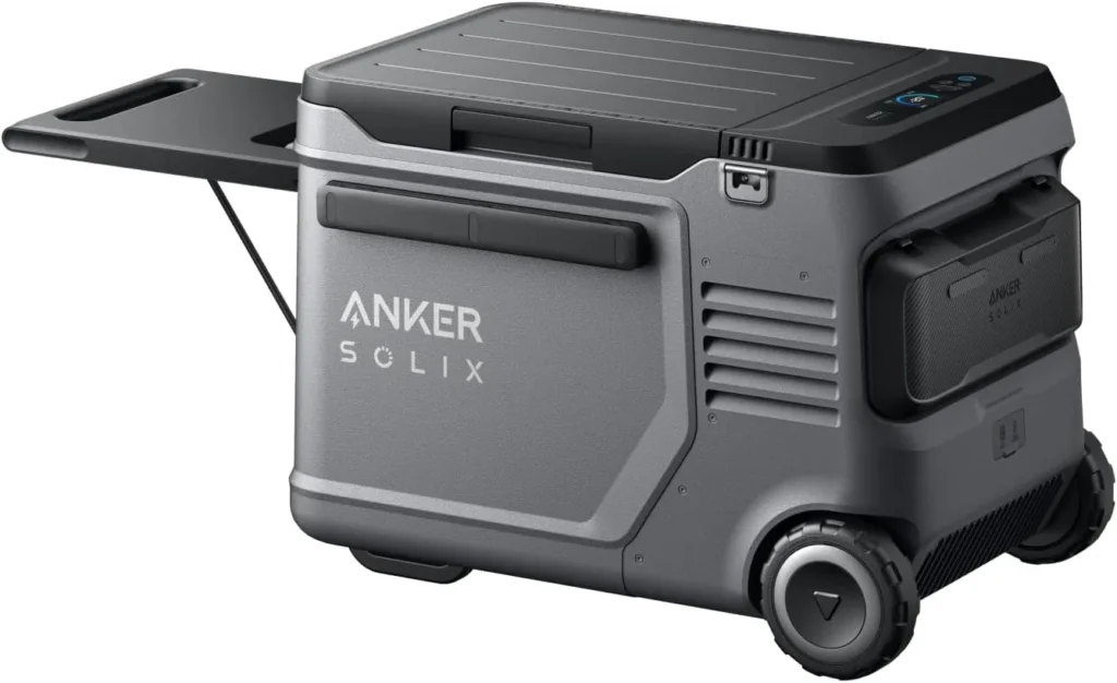 Anker SOLIX EverFrost 2 40L Cooler, 42 qt Car Refrigerator, Electric Cooler with 288Wh Battery, Powered by AC/DC or Solar, For Camping, Travel, and Fishing, -4℉ to 68℉ (Only 1 Battery Included)