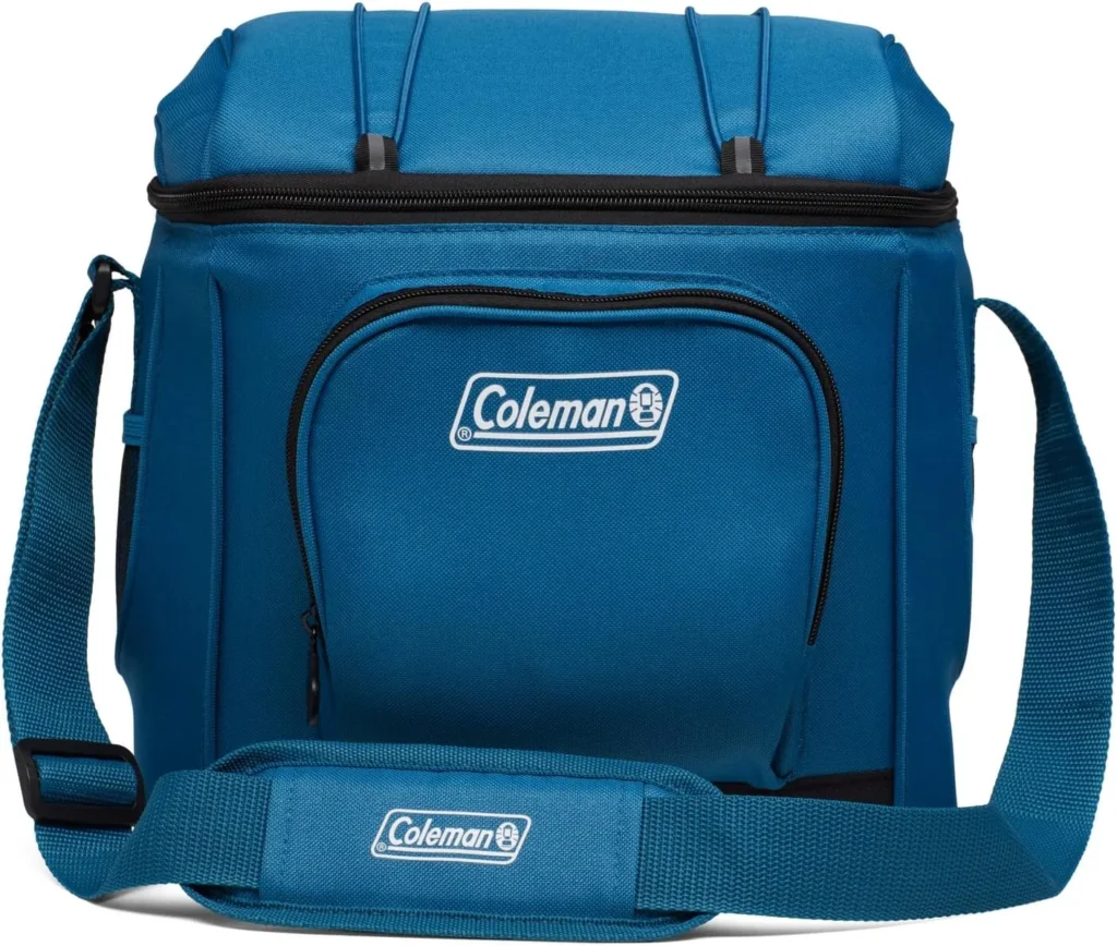 Coleman Chiller Insulated Soft Cooler, Leakproof 9/16/30 Can Cooler with 12+ Hour Ice Retention, Made with Recycled Materials, Great for Lunch, Camping, Beach, Pool, Sports, & More