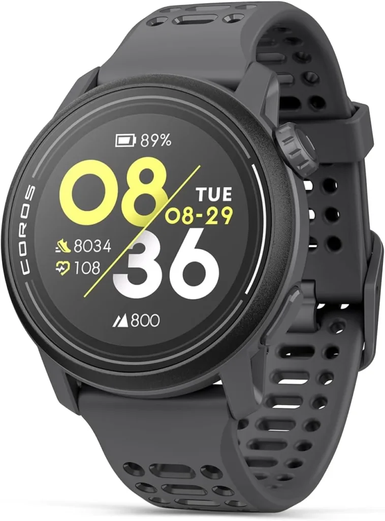 COROS PACE 3 GPS Sport Watch - Lightweight, Comfortable Running Watch, 17-Day Battery Life, Accurate GPS, Heart Rate Monitor, Navigation, Sleep Tracking, Training Plan, Run, Bike - Black Silicone
