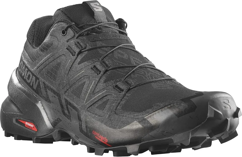 Salomon Men's Speedcross 6 Sneaker, Black/Black/Phantom, 10