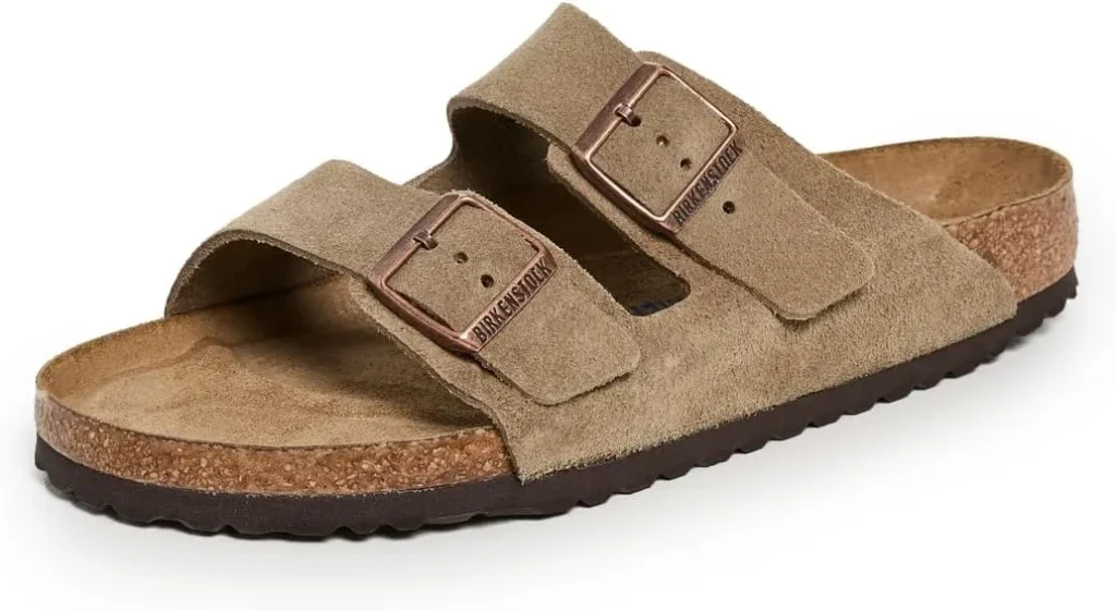 Taupe Suede Birkenstock Arizona Soft Footbed