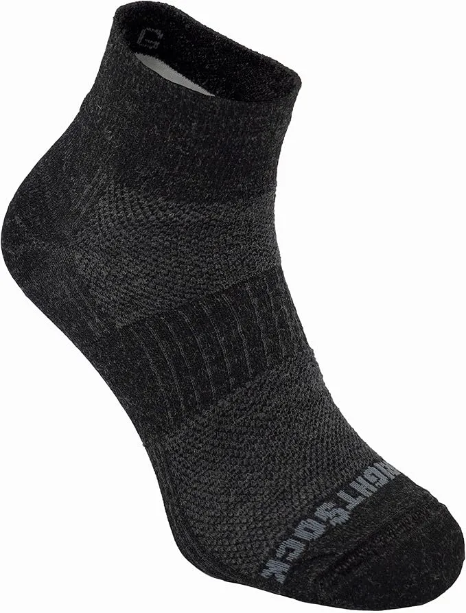 Wrightsock Merino Coolmesh II Quarter Hiking Socks for Men and Women – Eco-Friendly Anti Blister Socks - American Made